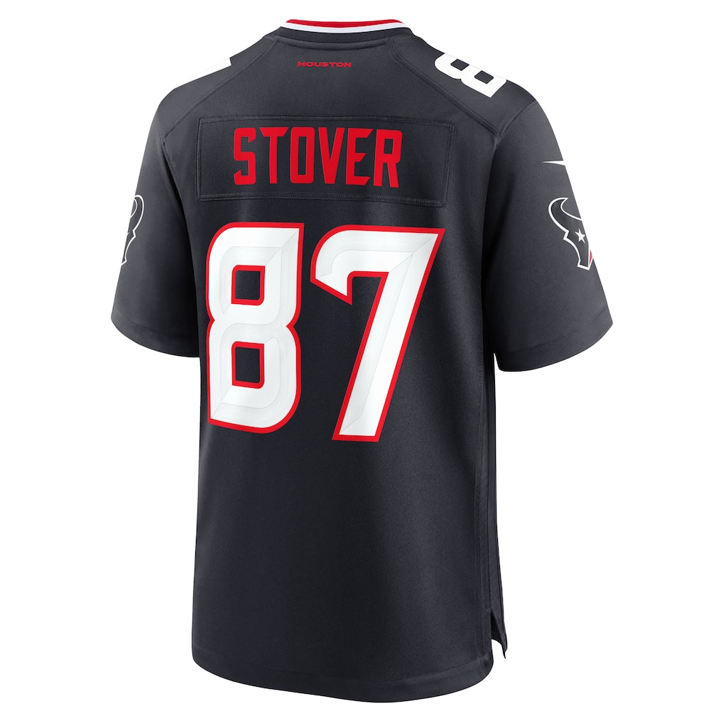 Ndoa H.Texans #87 Cade Stover Navy Game Jersey