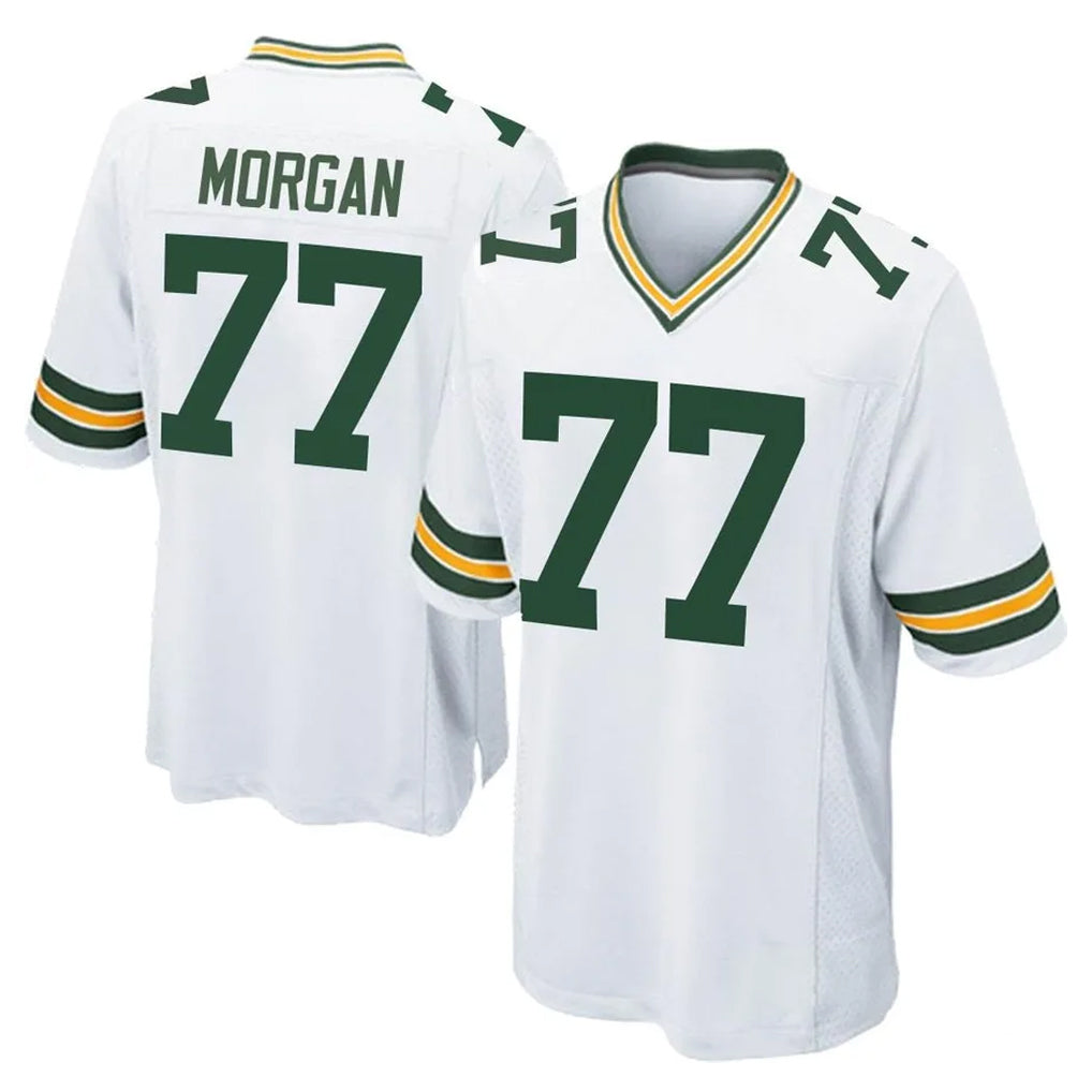 GB.Packers #77 Jordan Morgan Player White Home Game Ndoa Stitched Jerseys