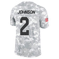 A.Cardinals #2 Will Johnson Player Camo Salute to Service Limited Home Ndoa Stitched Jerseys