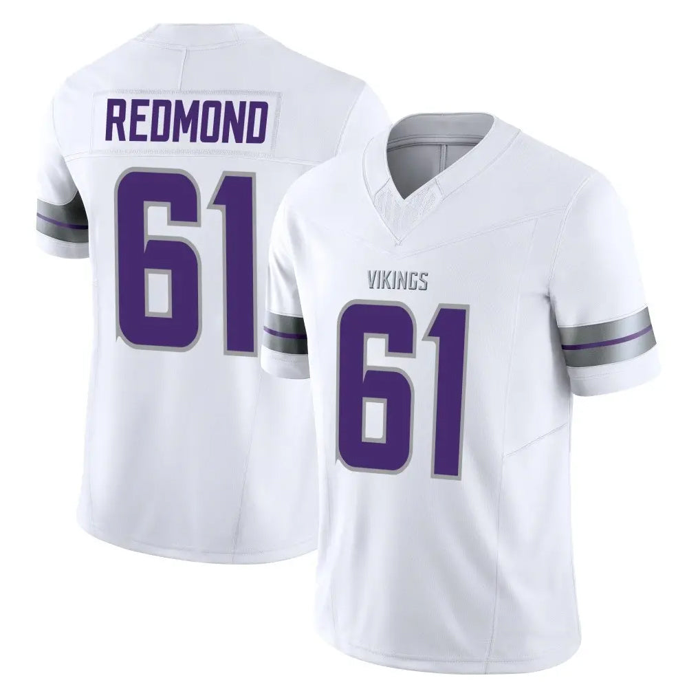 MN.Vikings #61 Jalen Redmond Player White Limited Alternate Vapor F.U.S.E. Home Game Ndoa Stitched Jerseys