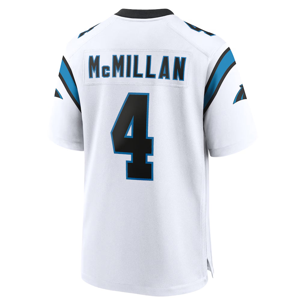 C.Panthers #4 Tetairoa McMillan Player White Home Game Ndoa Stitched Jerseys