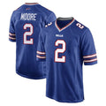 B.Bills #2 DJ Moore Player Royal Home Game Ndoa Stitched Jerseys