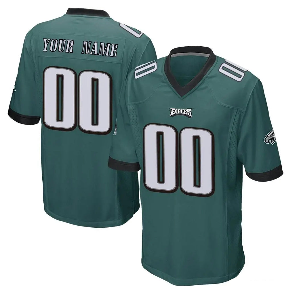 Custom P.Eagles Team Color Green Home Game Any Name & Numbers Ndoa Stitched Jerseys