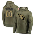 Custom A.Cardinals Olive Salute to Service Limited Hoodie Any Name & Numbers Ndoa Stitched Jerseys