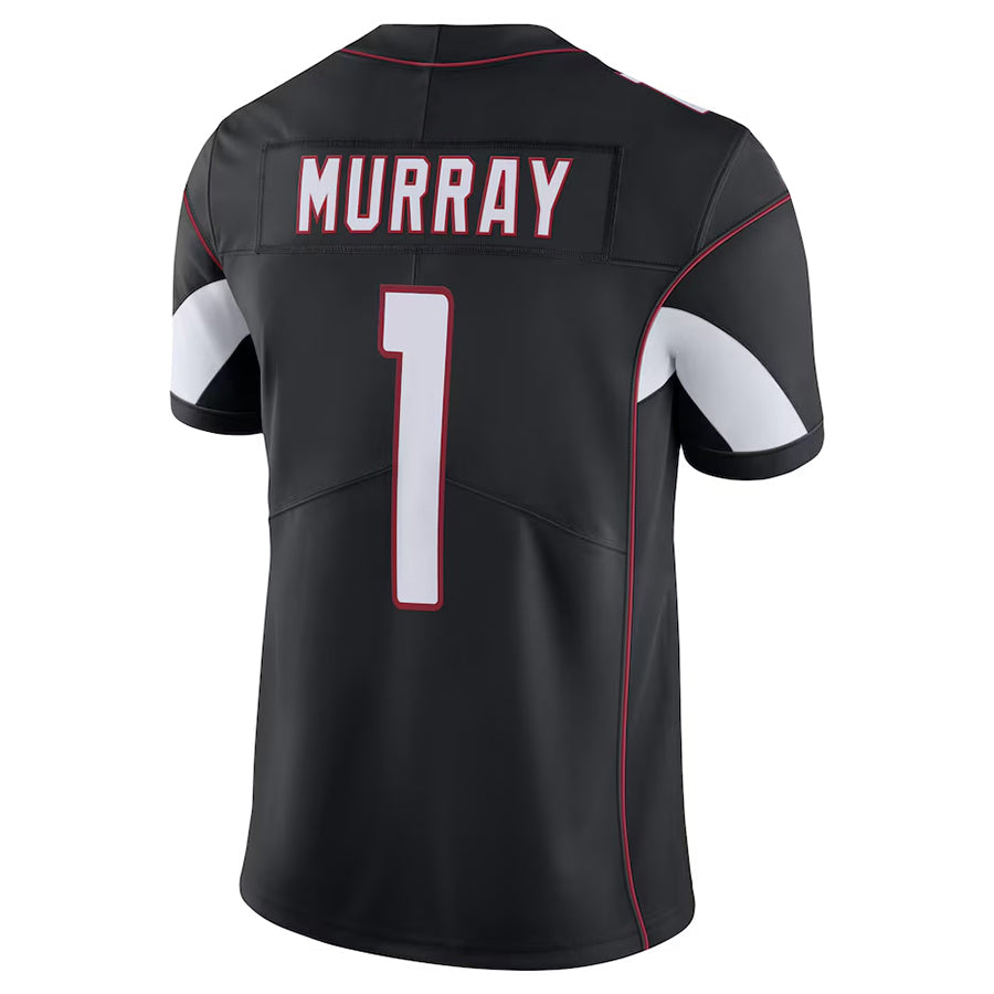 A.Cardinals #1 Kyler Murray Player Black Vapor Limited Home Game Ndoa Stitched Jerseys