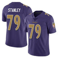 B.Ravens #79 Ronnie Stanley Player Purple Color Rush Vapor Untouchable Limited Home Game Ndoa Stitched Jerseys