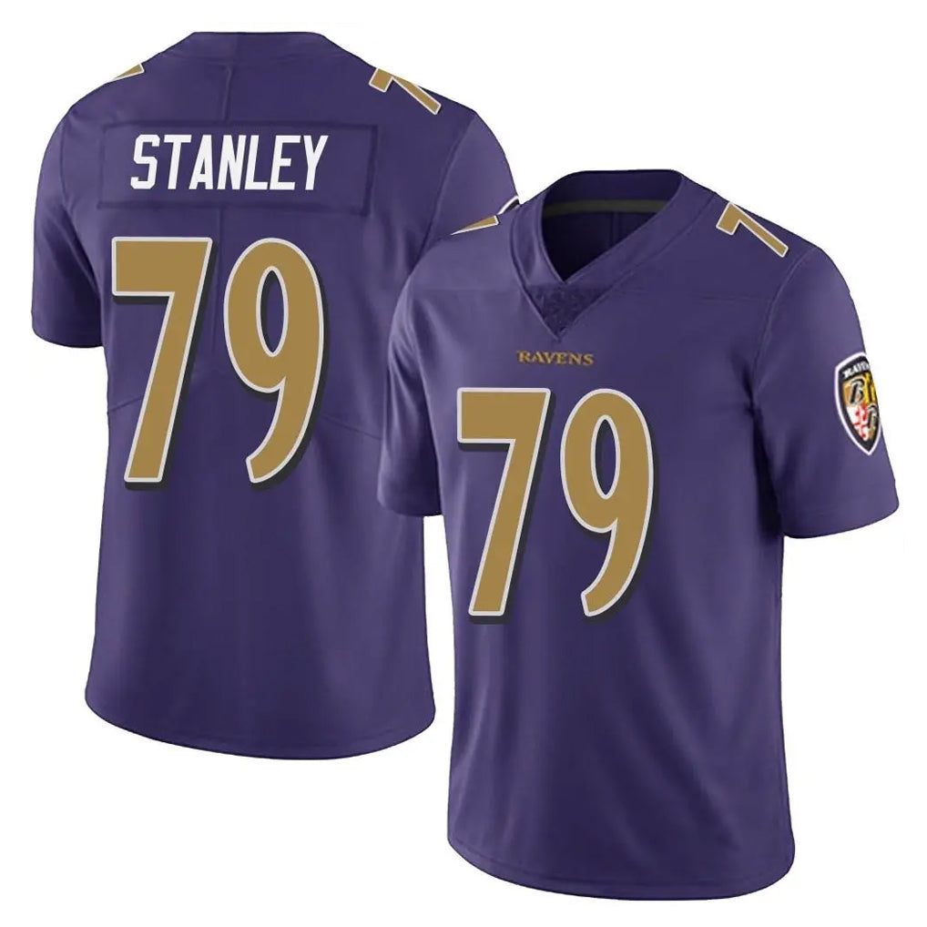 B.Ravens #79 Ronnie Stanley Player Purple Color Rush Vapor Untouchable Limited Home Game Ndoa Stitched Jerseys