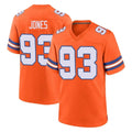D.Broncos #93 D.J. Jones Player Orange Alternate Collection Throwback Game Ndoa Stitched Jerseys