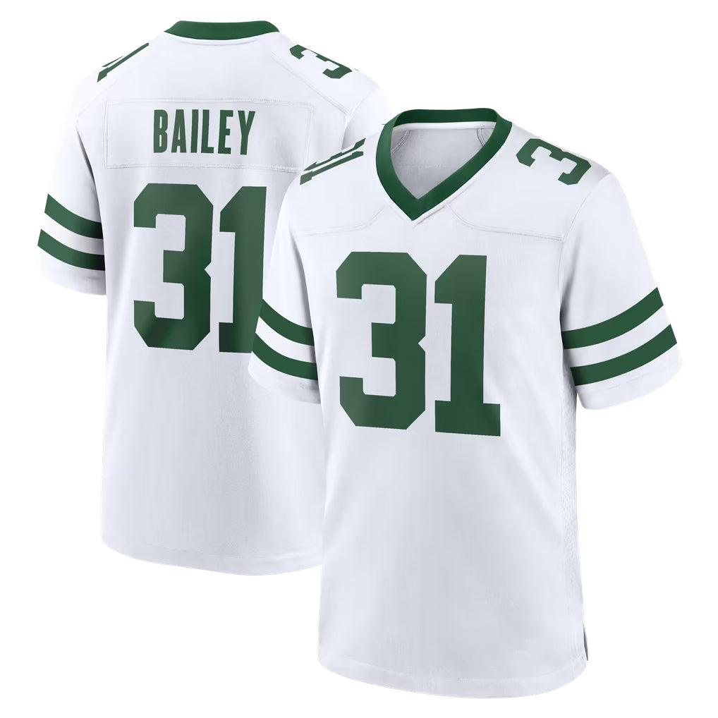 NY.Jets #31 David Bailey Player White Legacy Home Game Ndoa Stitched Jerseys