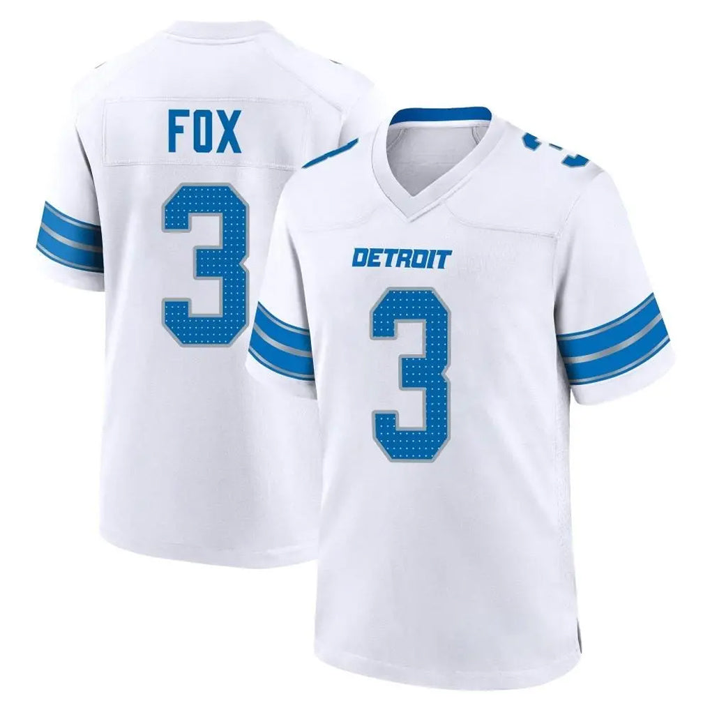 D.Lions #3 Jack Fox Player White Alternate Home Game Ndoa Stitched Jerseys