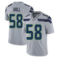 S.Seahawks #58 Derick Hall Player Gray Limited Vapor Untouchable Home Game Ndoa Stitched Jerseys