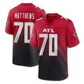 A.Falcons #70 Jake Matthews Player Red Home Game Ndoa Stitched Jerseys