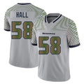 S.Seahawks #58 Derick Hall Player Grey Limited 2025 Rivalries Collection Home Game Ndoa Stitched Jerseys