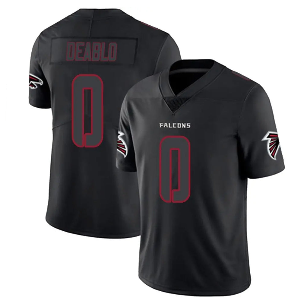 A.Falcons #0 Divine Deablo Player Black Impact Limited Game Ndoa Stitched Jerseys