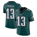 P.Eagles #13 Dontayvion Wicks Player Team Color Green Vapor Untouchable Home Game Ndoa Stitched Jerseys