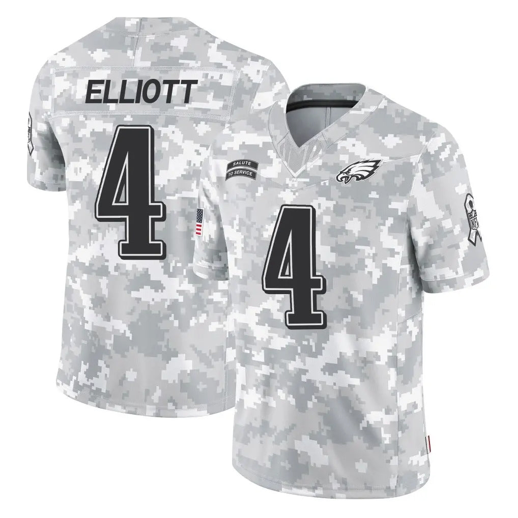 P.Eagles #4 Jake Elliott Player Arctic Camo Salute to Service Limited Game Ndoa Stitched Jerseys