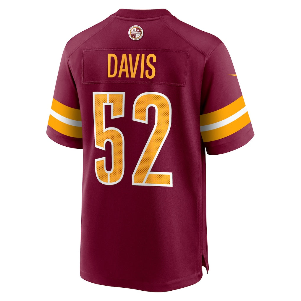 Ndoa W.Commanders #52 Jamin Davis Burgundy Player Game Jersey
