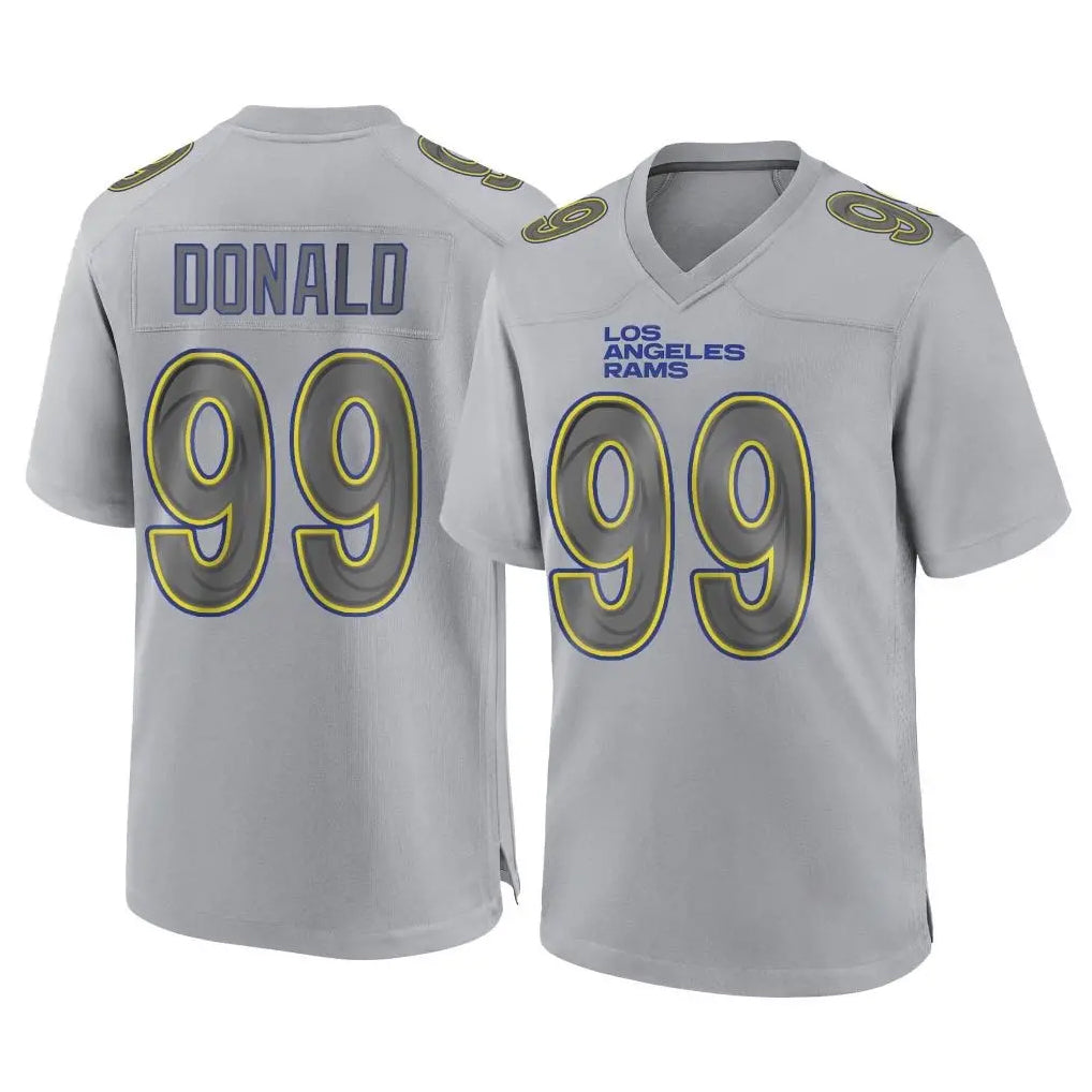 LA.Rams #99 Aaron Donald Player Gray Atmosphere Fashion Home Game Ndoa Stitched Jerseys