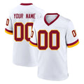 Custom W.Commanders White Home Game Any Name & Numbers Ndoa Stitched Jerseys