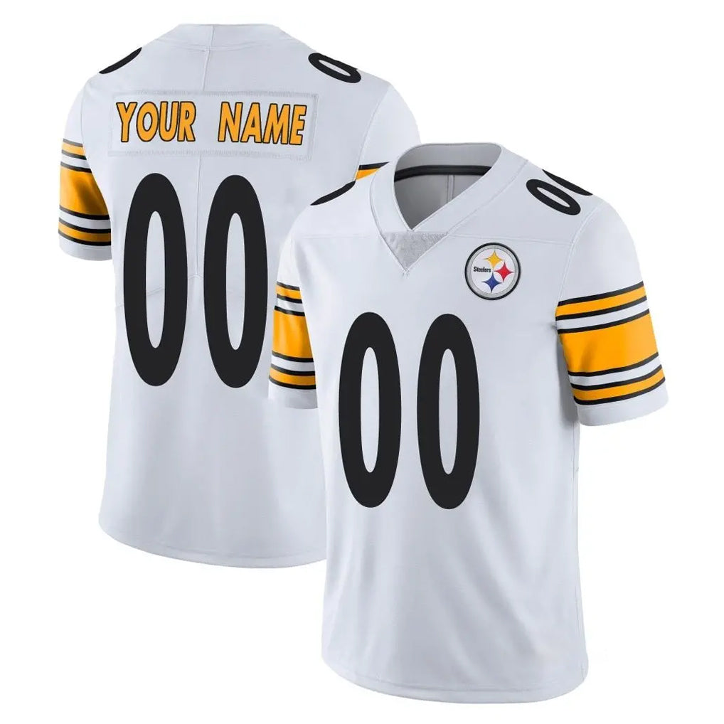 Custom P.Steelers White Limited Vapor Untouchable Home Game Any Name & Numbers Ndoa Stitched Jerseys