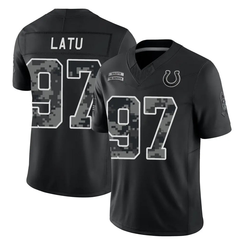 IN.Colts #97 Laiatu Latu Player Black Limited 2026 Salute to Service Home Game Ndoa Stitched Jerseys