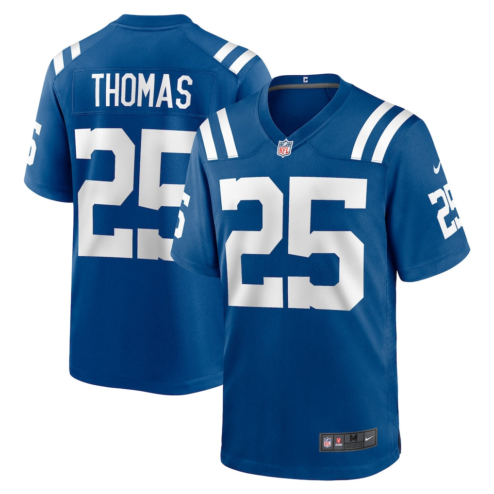 Ndoa IN.Colts #25 Rodney Thomas Royal Player Game Jersey