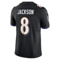 B.Ravens #8 Lamar Jackson Player Black Vapor F.U.S.E. Limited Ndoa Stitched Jerseys