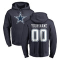 Custom D.Cowboys Navy Pullover Hoodies Limited Any Name & Numbers Ndoa Stitched Jerseys