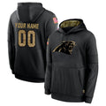 Custom C.Panthers Black Salute to Service Pullover Hoodies Any Name & Numbers Ndoa Stitched Jerseys