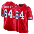 B.Bills #64 O'Cyrus Torrence Player Red Home Game Ndoa Stitched Jerseys