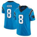 C.Panthers #8 Jaycee Horn Player Blue Vapor F.U.S.E. Limited Home Game Ndoa Stitched Jerseys