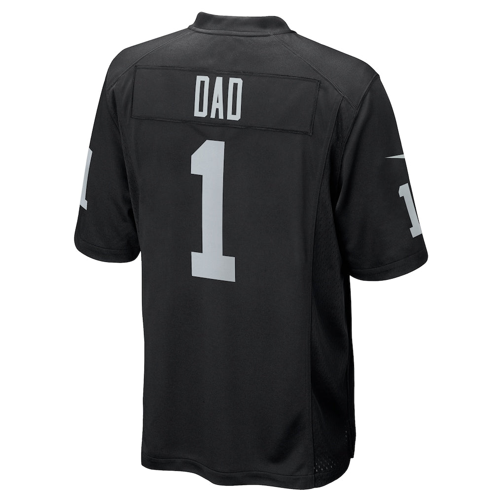Ndoa LV.Raiders #1 Dad Black Game Jersey
