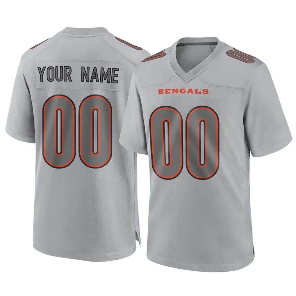 Custom C.Bengals Gray Atmosphere Fashion Game Any Name & Numbers Ndoa Stitched Jerseys