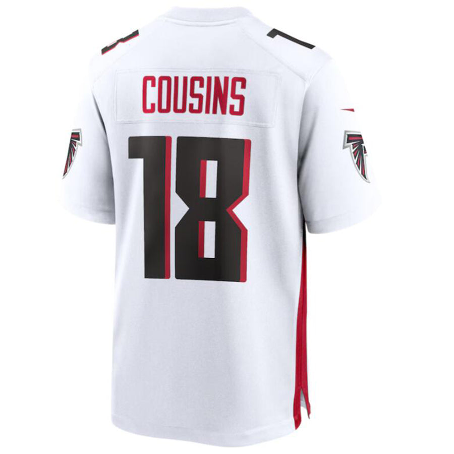 A.Falcons #18 Kirk Cousins Player White Home Game Ndoa Stitched Jerseys