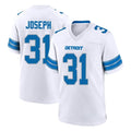 D.Lions #31 Kerby Joseph Player White Alternate Home Game Ndoa Stitched Jerseys