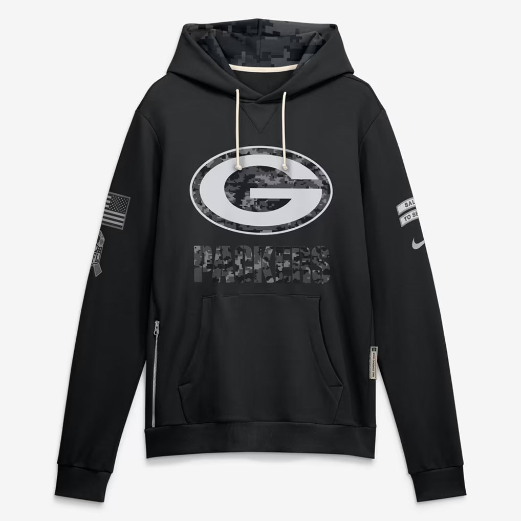 GB.Packers 2026 Black Logo Pullover Hoodies Limited Game Ndoa Stitched Jerseys