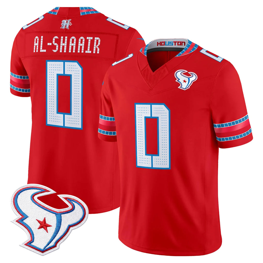 H.Texans #0 Azeez Al-Shaair Player Red 2026 Rivalries Vapor Limited Home Game Ndoa Stitched jerseys