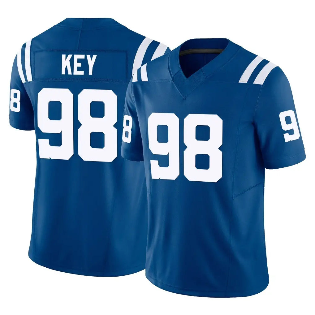 IN.Colts #98 Arden Key Player Royal Limited Vapor F.U.S.E. Home Game Ndoa Stitched Jerseys
