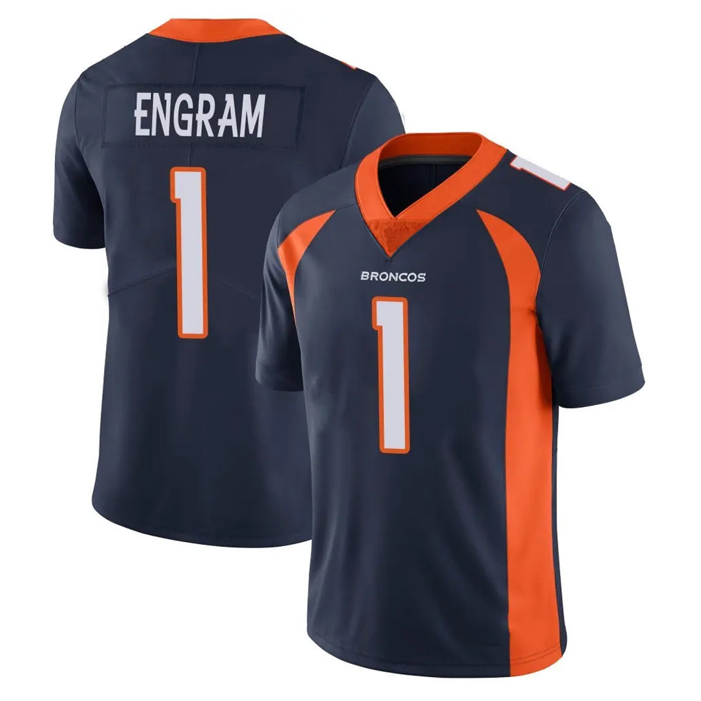 D.Broncos #1 Evan Engram Player Navy Vapor Untouchable Limited Game Ndoa Stitched Jerseys