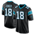 C.Panthers #18 Jalen Coker Player Black Game Ndoa Stitched Jerseys