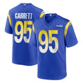 LA.Rams #95 Myles Garrett Player Royal Home Game Ndoa Stitched Jerseys
