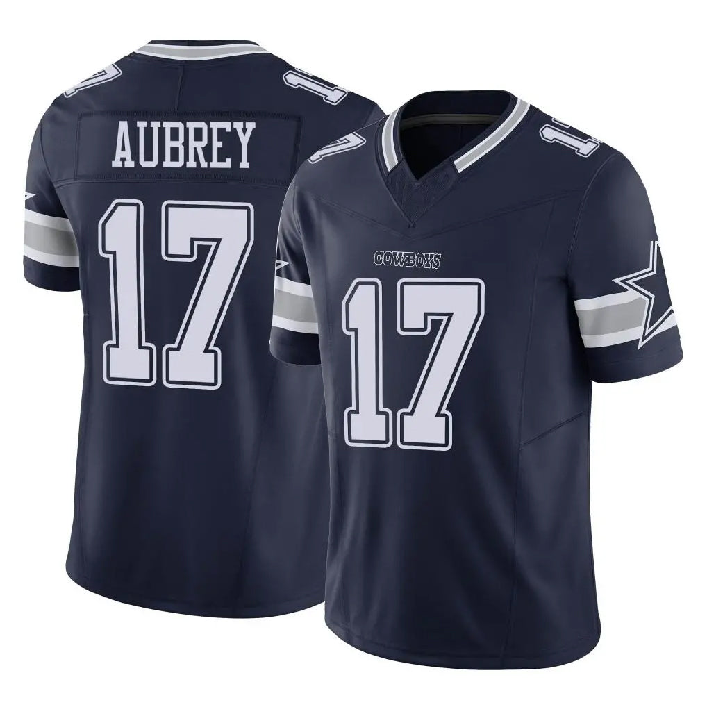 D.Cowboys #17 Brandon Aubrey Player Navy Limited Vapor F.U.S.E. Home Game Ndoa Stitched Jerseys