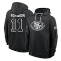 SF.49ers #11 Demarcus Robinson Player 2026 Black Logo Pullover Hoodies Limited Game Ndoa Stitched Jerseys