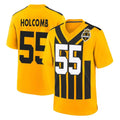 P.Steelers #55 Cole Holcomb Player Gold Limited 1933 Throwback Home Game Ndoa Stitched Jerseys