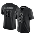 J.Jaguars #91 Arik Armstead Player Black Reflective Limited Game Ndoa Stitched Jerseys
