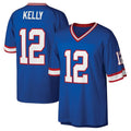 B.Bills #12 Jim Kelly Player Blue Replica Throwback Limited Ndoa Stitched Jerseys