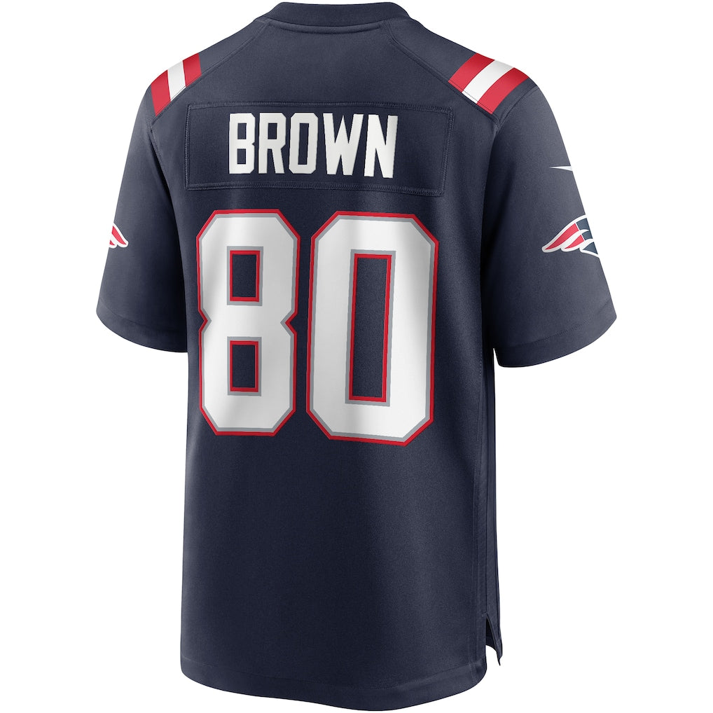 Ndoa NE.Patriots #80 Troy Brown Navy Game Retired Player Jersey