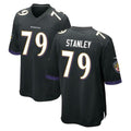 B.Ravens #79 Ronnie Stanley Player Black Alternate Home Game Ndoa Stitched Jerseys