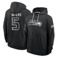 S.Seahawks #5 Jason Myers Player 2026 Black Logo Pullover Hoodies Limited Game Ndoa Stitched Jerseys