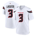 H.Texans #3 Kamari Lassiter Player White Home Game Ndoa Stitched Jerseys